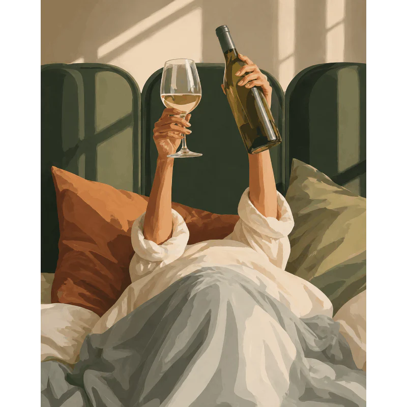 Wine in Bed | Paint by Number